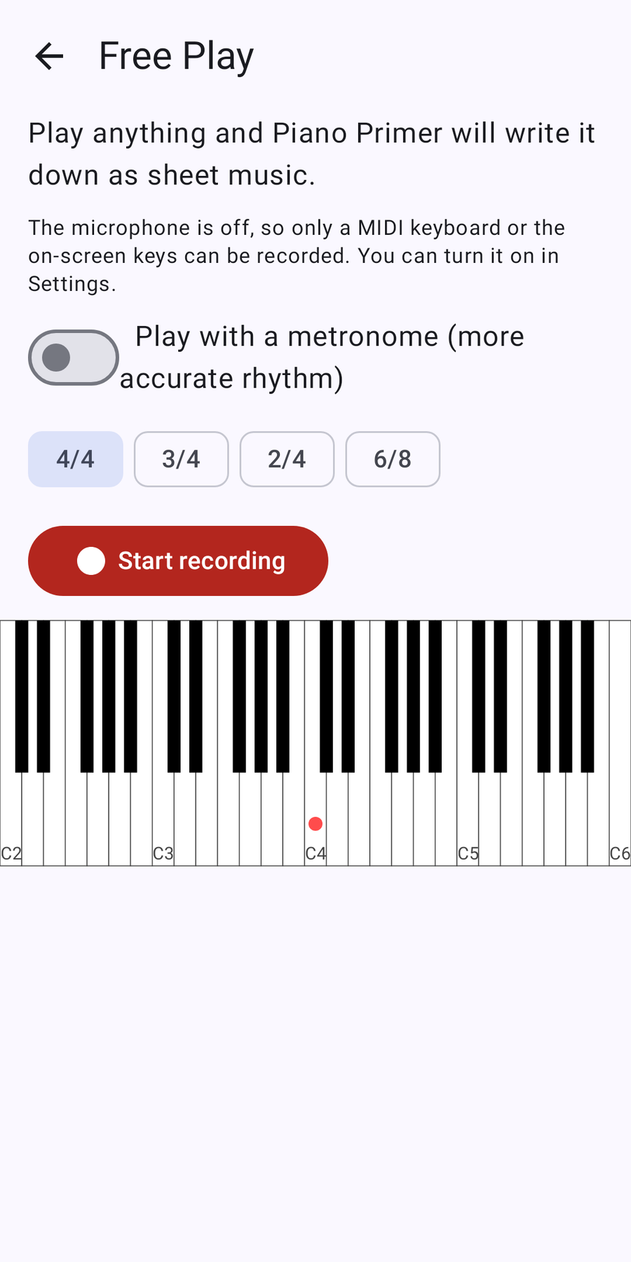 Free Play ready to record